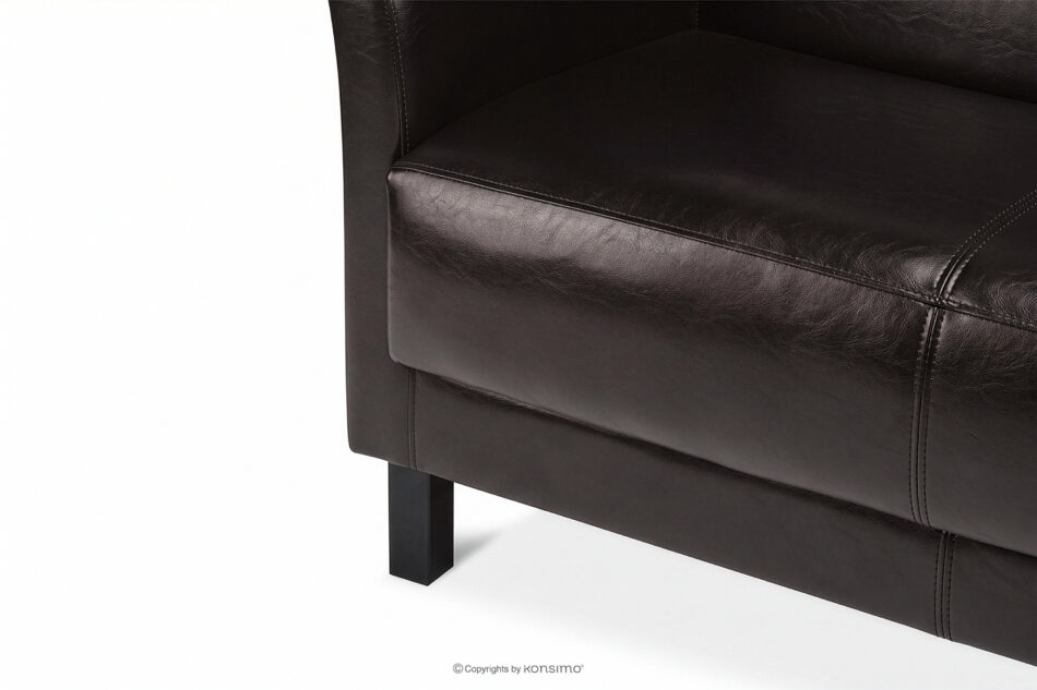 ESPECTO Sofa do poczekalni ekoskóra brązowa ciemny brąz - zdjęcie 8
