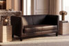ESPECTO Sofa do poczekalni ekoskóra brązowa ciemny brąz - zdjęcie 2