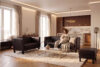 ESPECTO Sofa do poczekalni ekoskóra brązowa ciemny brąz - zdjęcie 11