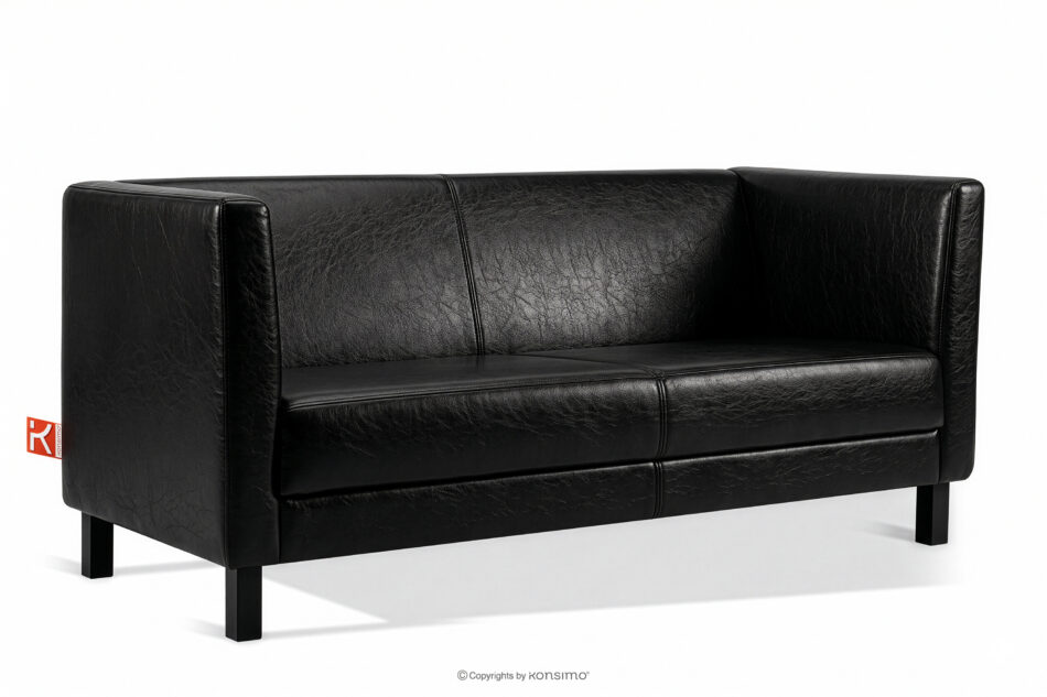 ESPECTO Sofa 3 osobowa do gabinetu czarna czarny - zdjęcie 2