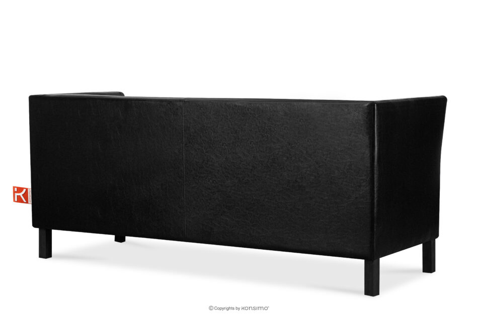 ESPECTO Sofa 3 osobowa do gabinetu czarna czarny - zdjęcie 3