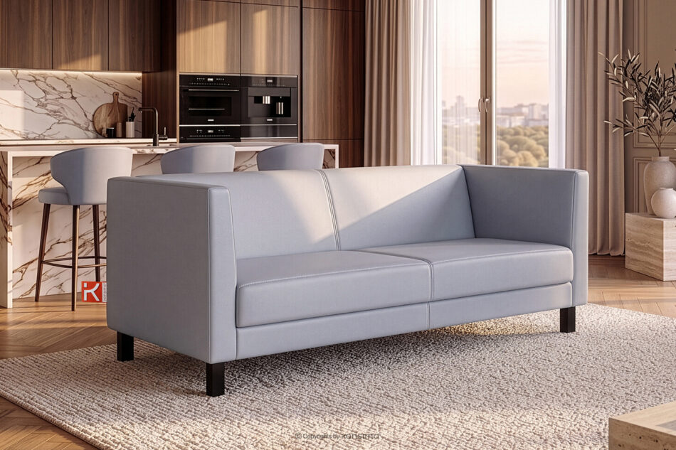 ESPECTO Sofa 3 osobowa do gabinetu szary szary - zdjęcie 1
