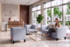 ESPECTO Sofa 3 osobowa do gabinetu szary szary - zdjęcie 13