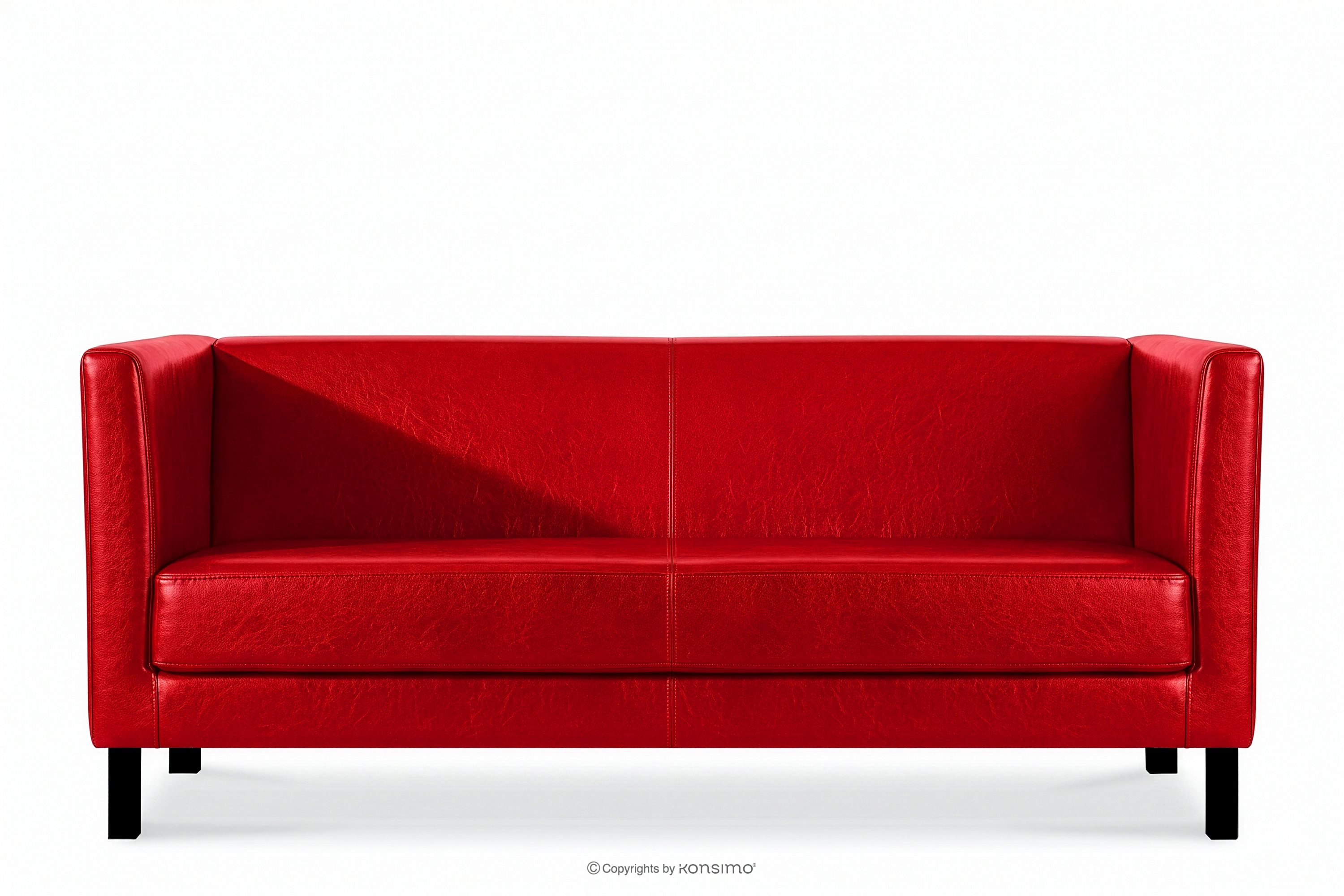 Sofa 3 osobowa do gabinetu czerwony ESPECTO
