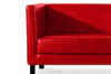 ESPECTO Sofa 3 osobowa do gabinetu czerwony czerwony - zdjęcie 7