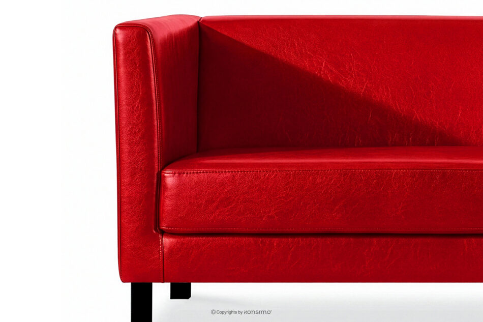 ESPECTO Sofa 3 osobowa do gabinetu czerwony czerwony - zdjęcie 6