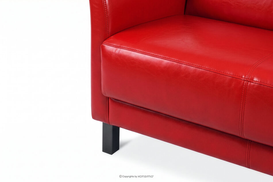 ESPECTO Sofa 3 osobowa do gabinetu czerwony czerwony - zdjęcie 8