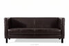 ESPECTO Sofa 3 osobowa do gabinetu ciemny brązowy ciemny brązowy - zdjęcie 1