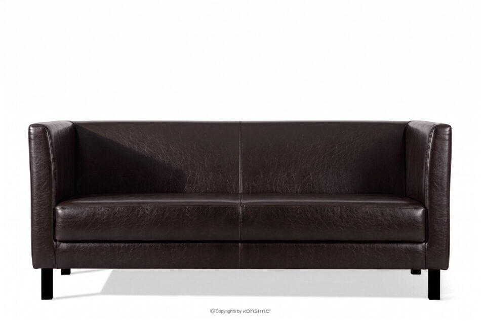 ESPECTO Sofa 3 osobowa do gabinetu ciemny brązowy ciemny brązowy - zdjęcie 0