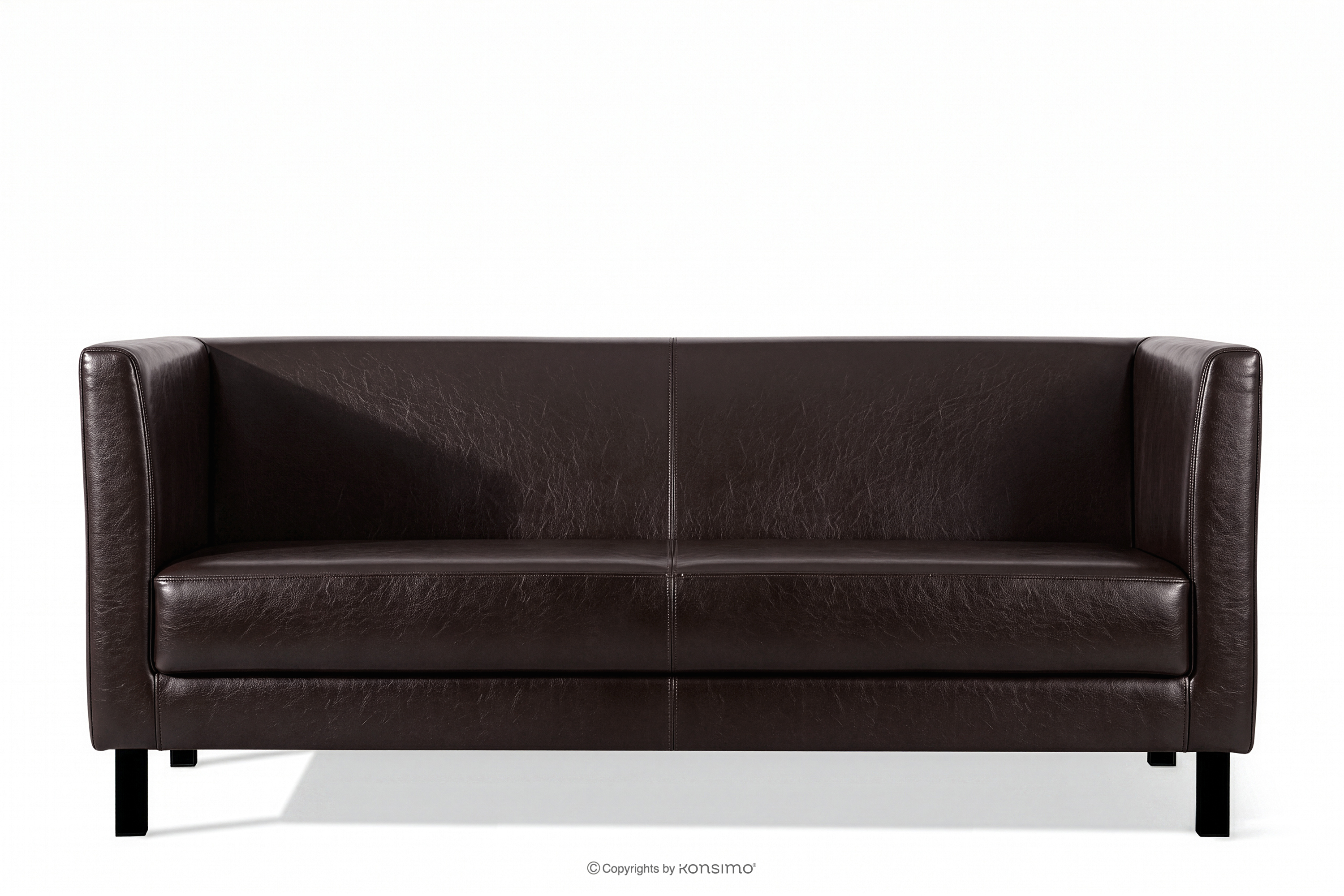 Sofa 3 osobowa do gabinetu ciemny brązowy ESPECTO