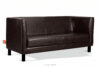ESPECTO Sofa 3 osobowa do gabinetu ciemny brązowy ciemny brązowy - zdjęcie 3