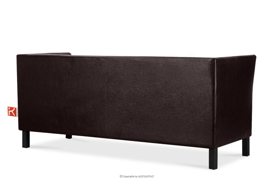 ESPECTO Sofa 3 osobowa do gabinetu ciemny brązowy ciemny brązowy - zdjęcie 3
