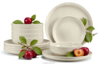 Zestaw obiadowy beżowy połysk 6os. (12 el.)