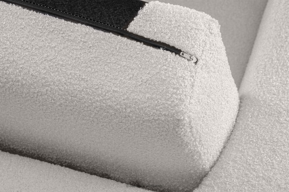 TAGIO Biały fotel skandynawski w tkaninie baranek biały - zdjęcie 10