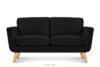 TAGIO Czarna skandynawska sofa 2 osobowa czarny - zdjęcie 1
