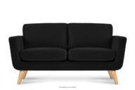 Czarna skandynawska sofa 2 osobowa