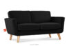 TAGIO Czarna skandynawska sofa 2 osobowa czarny - zdjęcie 3