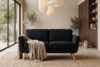 TAGIO Czarna skandynawska sofa 2 osobowa czarny - zdjęcie 13