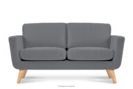 Szara skandynawska sofa 2 osobowa