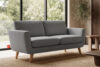 TAGIO Szara skandynawska sofa 2 osobowa szary - zdjęcie 2