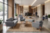 TAGIO Szara skandynawska sofa 2 osobowa szary - zdjęcie 14
