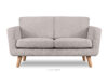 TAGIO Skandynawska sofa 2 osobowa w tkaninie baranek jasnoszara jasny szary - zdjęcie 1