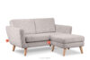 TAGIO Skandynawska sofa 2 osobowa w tkaninie baranek jasnoszara jasny szary - zdjęcie 6