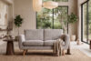 TAGIO Skandynawska sofa 2 osobowa w tkaninie baranek jasnoszara jasny szary - zdjęcie 13