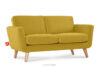 TAGIO Żółta skandynawska sofa 2 osobowa żółty - zdjęcie 3