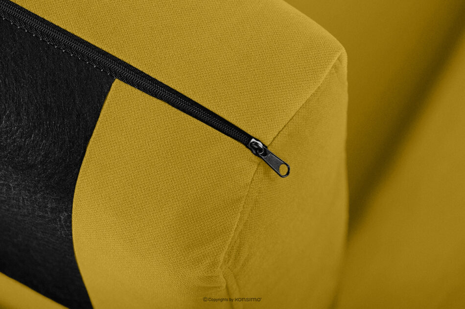TAGIO Żółta skandynawska sofa 2 osobowa żółty - zdjęcie 7