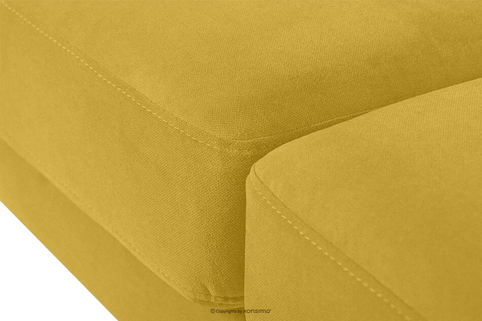 TAGIO Żółta skandynawska sofa 2 osobowa żółty - zdjęcie 10