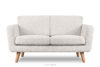 TAGIO Skandynawska sofa 2 osobowa w tkaninie baranek biała biały - zdjęcie 1