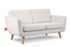 TAGIO Skandynawska sofa 2 osobowa w tkaninie baranek biała biały - zdjęcie 3