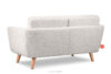 TAGIO Skandynawska sofa 2 osobowa w tkaninie baranek biała biały - zdjęcie 5