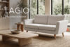 TAGIO Skandynawska sofa 2 osobowa w tkaninie baranek biała biały - zdjęcie 15