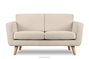 TAGIO, https://konsimo.pl/kolekcja/tagio/ Skandynawska sofa 2 osobowa w tkaninie baranek kremowa kremowy - zdjęcie
