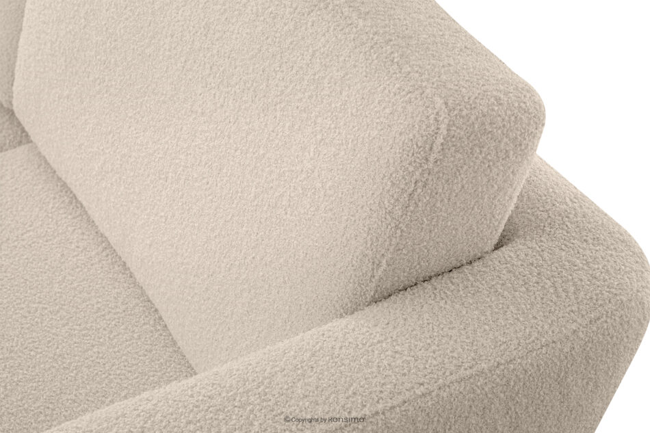 TAGIO Skandynawska sofa 2 osobowa w tkaninie baranek kremowa kremowy - zdjęcie 6