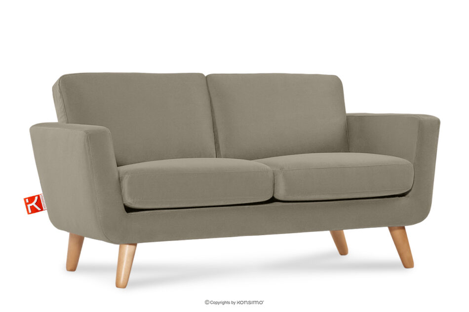 TAGIO Beżowa skandynawska sofa 2 osobowa beżowy - zdjęcie 2