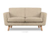 Skandynawska sofa 2 osobowa w tkaninie baranek beżowa