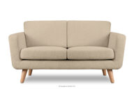 Skandynawska sofa 2 osobowa w tkaninie baranek beżowa