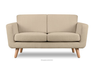 TAGIO, https://konsimo.pl/kolekcja/tagio/ Skandynawska sofa 2 osobowa w tkaninie baranek beżowa beżowy - zdjęcie