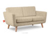 TAGIO Skandynawska sofa 2 osobowa w tkaninie baranek beżowa beżowy - zdjęcie 3