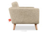 TAGIO Skandynawska sofa 2 osobowa w tkaninie baranek beżowa beżowy - zdjęcie 4