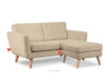 TAGIO Skandynawska sofa 2 osobowa w tkaninie baranek beżowa beżowy - zdjęcie 6