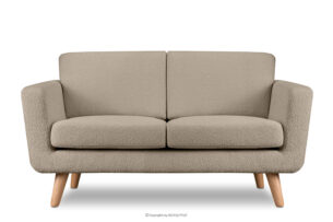 TAGIO, https://konsimo.pl/kolekcja/tagio/ Skandynawska sofa 2 osobowa w tkaninie baranek szarobeżowa szarobeżowy - zdjęcie