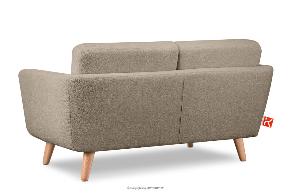TAGIO Skandynawska sofa 2 osobowa w tkaninie baranek szarobeżowa szarobeżowy - zdjęcie 4