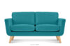 TAGIO Turkusowa skandynawska sofa 2 osobowa turkusowy - zdjęcie 1