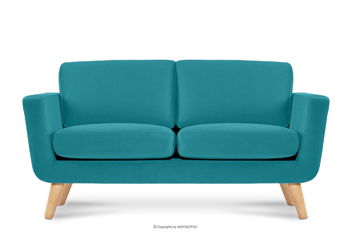 Turkusowa skandynawska sofa 2 osobowa TAGIO