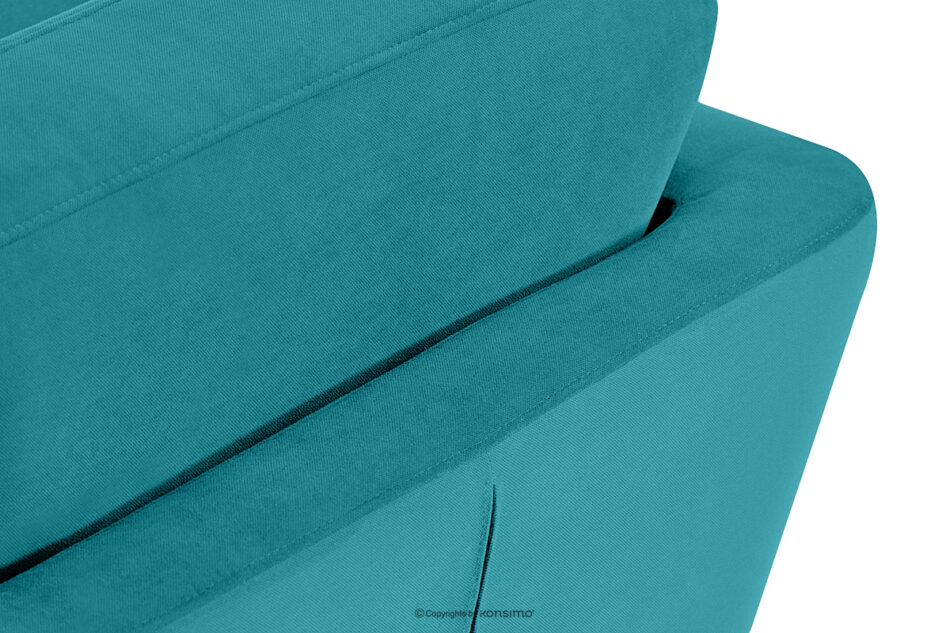 TAGIO Turkusowa skandynawska sofa 2 osobowa turkusowy - zdjęcie 4