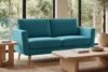 TAGIO Turkusowa skandynawska sofa 2 osobowa turkusowy - zdjęcie 2